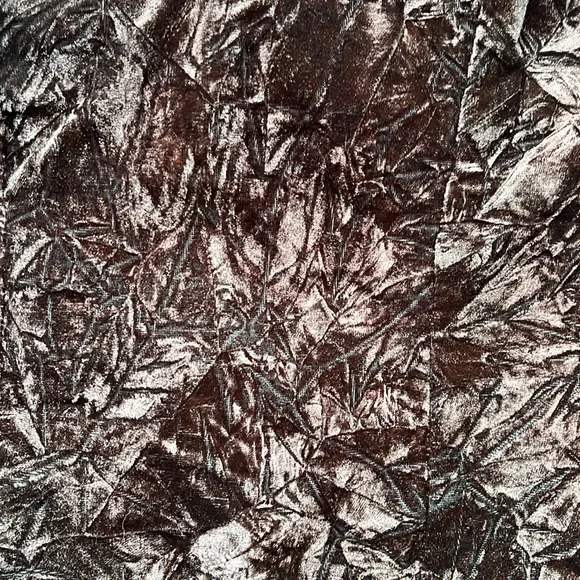 Vintage Crushed Velvet Burgundy Dress with Slit and buttons, Size: 6 - Picture 6 of 17